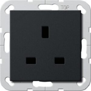 Gira Steckdose BS 13 A SH System 55 Schwar z matt 2776005 – Bild 1