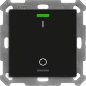 MDT KNX Taster Light 55 1-fach, RGBW, Schwarz matt, Schalten BE-TAL550106.B1 – Bild 1