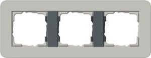 Gira Abdeckrahmen 3-fach E3 Grau/Anthrazit 0213422 – Bild 1