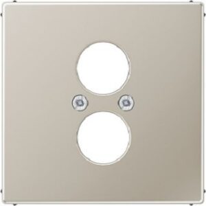 Jung Abdeckung für 2 Klein-Steckdose LS-Edelstahl ES2962-2 – Bild 1