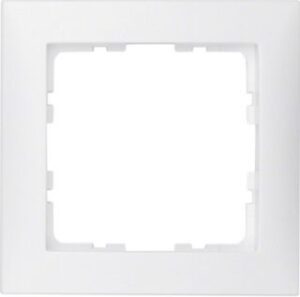 Berker Rahmen 1-fach polarweiß matt senkrecht/waagerecht 10119909 – Bild 1