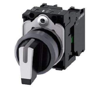 Siemens Knebelschalter rund, schwarz, weiss, 1S, 1S 3SU11302BL601NA0 – Bild 1