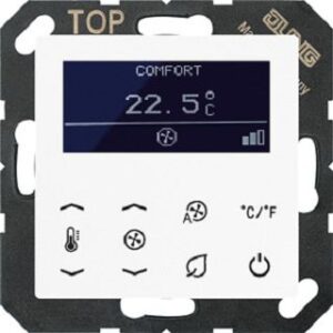 Jung Raumtemperaturregler Fan Coil 4-Roh r AC 230 V ~, Serie AS/A, alpinweiß TRDA523048WW – Bild 1