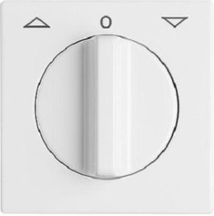 Busch-Jaeger Abdeckung Jalousie AW44 Drehgriff AUF/0/AB alpinweiss 2142DR-34 – Bild 1