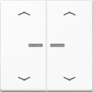 Jung Serienwippe mit Lichtleiter, Pfeile für  KNX Taster, Serie A, alpinweiß A102KO5PWW – Bild 1