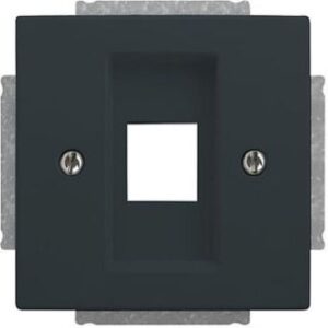 Busch-Jaeger Z-Scheibe Modular-Jack 1-f mit Tragring future linear anthrazit 2561-81 – Bild 1