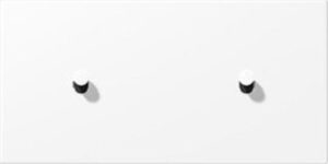 Jung Abdeckung 2fach waag. mit 1+1 Kipph Abdeckung 2fach waag. AL12-200WWMK07 – Bild 1