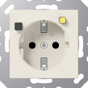 Jung FI-SCHUKO Steckdose (RCD) 30 mA Serie AS, weiß A5520.30 – Bild 1