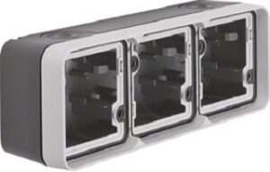 Berker Gehäuse mit Rahmen Leitungseinführung lichtgrau 6019303505 – Bild 1