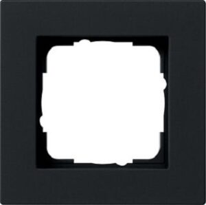 Gira Abdeckrahmen 1fach flach Gira E2 Schwarz matt 0211095 – Bild 1