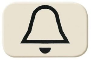 Busch-Jaeger Tastersymbol Klingel Wippe 2520-. Duro 2000 SI 2525KI – Bild 1