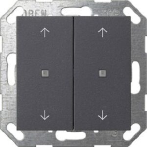 Gira KNX Taster Wippe 2-fach Pfeile System 55 Anthrazit 517428 – Bild 1