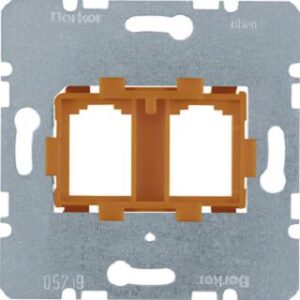 Berker Tragplatte 2-fach orange für Modular Jacks 454109 – Bild 1