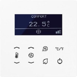 Jung Raumtemperaturregler Fan Coil 2-Roh r AC 230 V ~, Serie LS, alpinweiß TRDLS923028WW – Bild 1