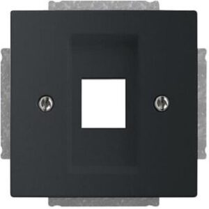 Busch-Jaeger Z-Scheibe Modular-Jack 1-f mit Tragring future linear schwarz mit 2561-885 – Bild 1