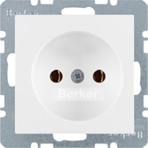 Berker Steckdose ohne Schutzkontakt Berker Q.1 polarw 6161036089 – Bild 1