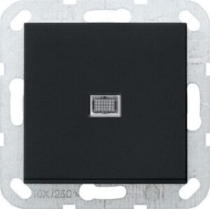 Gira Wippschalter BS 20 AX Aus 2-polig Kontroll System 55 Schwarz matt 2834005 – Bild 1