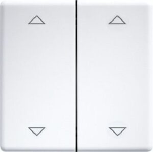 Eltako Doppelwippe lasergraviert für Funk taster 55x55mm rws glänzend mit 2 P DW-FT55-WG+2P – Bild 1