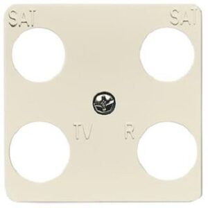 Busch-Jaeger Zentralscheibe Antenne 4-fach Duro 2000 SI weiss 1743-04-212 – Bild 1