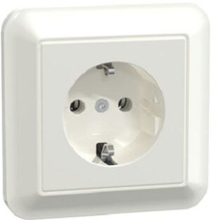 Merten SCHUKO-Steckdose 16A Thermoplast polar-ws m.Abdeckplatte MEG2301-1219 – Bild 1