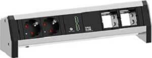 Bachmann Steckdoseneinheit DESK 2xSchuko 1xU SB Charger 2xABD GST18 902.0183 – Bild 1