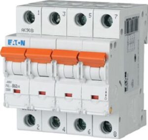 Eaton (Installation) Leitungsschutzschalter 63 A, 4p,Steckkl. C PXL-C63/4 – Bild 1