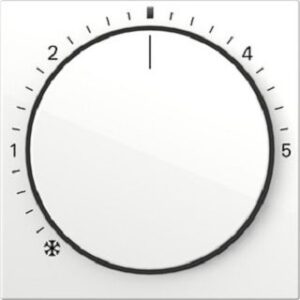 Gira Abdeckung für Raumtemperaturregler Drehknopf System 55 Reinweiß glänzend 270203 – Bild 1