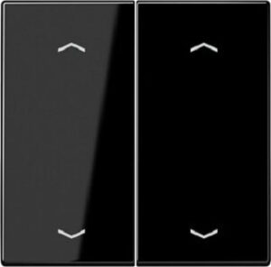 Jung Serienwippe, Symbol Pfeil  für KNX Taster, Serie LS, schwarz LS102PSW – Bild 1