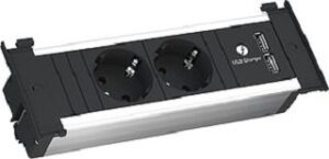 Bachmann KAPSA S 2xCEE7/3 USB A/A Montagest. AEH 2m Alu 204x50x70mm 927.001 – Bild 1