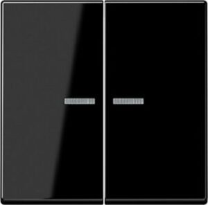 Jung Serienwippe mit Lichtleiter für  KNX Taster, Serie A, schwarz A102KO5SW – Bild 1