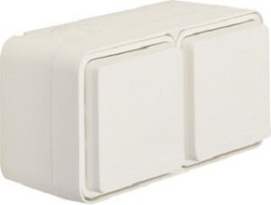 Berker SCHUKO-Steckdose 2-fach waagerecht polarweiß 47843512 – Bild 1