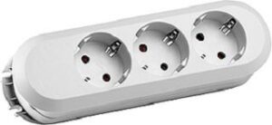 Bachmann Tischsteckdose 3-fach weiss ohne Zuleit.geschraubt ohne Schalter 385.270 – Bild 1