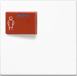 Jung Abdeckung für Ackermann Rufmodul mit Ruftaster rot alpinws A071CWW – Bild 1