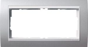 Gira Abdeckrahmen 2-fach Event Alu Einsatz reinweiss 1002326 – Bild 1
