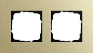 Gira 2-fach Abdeckrahmen Esprit Aluminium Hellgold 0212217 – Bild 1