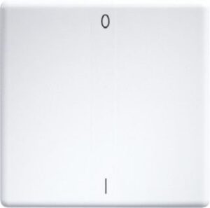 Eltako Wippe lasergraviert für Funktaster 55x55mm rws glänzend mit Gravur I/O W-FT55-WG+IO – Bild 1