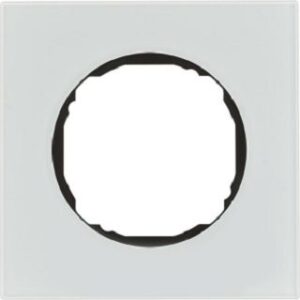 Berker Rahmen 1-fach flach Glas polarweiß 10112609 – Bild 1