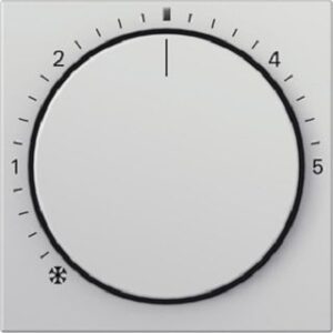 Gira Abdeckung für Raumtemperaturregler Drehknopf System 55 Grau matt 2702015 – Bild 1