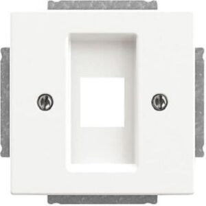 Busch-Jaeger Zentralscheibe, studioweiß matt,  future linear, Abdeckungen für Datenk 2561-884 – Bild 1