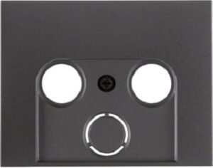 Berker Zentralstück anthrazit matt 2/3Loch Antennendose 12017016 – Bild 1