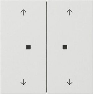Gira KNX Taster Wippe 2-fach Pfeile Flächen schalter Reinweiß 5174112 – Bild 1