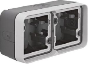 Berker Gehäuse mit Rahmen Leitungseinführung lichtgrau 6719323515 – Bild 1