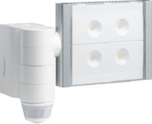 Hager Funk Bewegungsmelder IP55 quicklink weiss m. LED-Strahler TRE600 – Bild 1