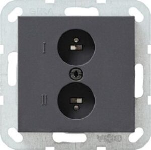 Gira Stereo-Lautsprecher-Steckdose System 55 anthrazit 040228 – Bild 1