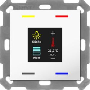 MDT Taster Light 4-fach Temperatur-/Feuchtsensor reinweiß glänz. BE-TAS55T4.01 – Bild 1