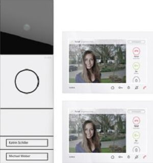 Gira ZFH-Paket Wohnungsstation Video AP 7 System 106 Verkehrsweiß lackiert 2432902 – Bild 1