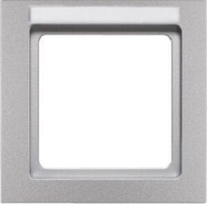 Berker Rahmen 1-fach Aluminium lackiert mit Beschriftungsfeld 10516094 – Bild 1