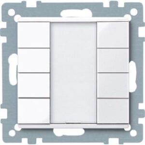 Merten Taster 4-fach plus System M aktivweiss glänzend 617425 – Bild 1