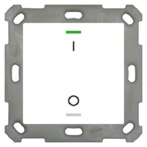 MDT Taster Light 1-fach RGBW Temperatursensor reinweiß glänzend BE-TAL55T1.B1 – Bild 1