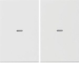 Berker Tast-Abdeckung 2-fach polarweiß 80960379 – Bild 1